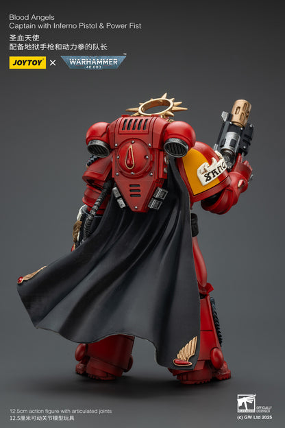 Blood Angels Captain with Inferno Pistol & Power Fist- 1/18 warhammer 40k Action Figure By JOYTOY