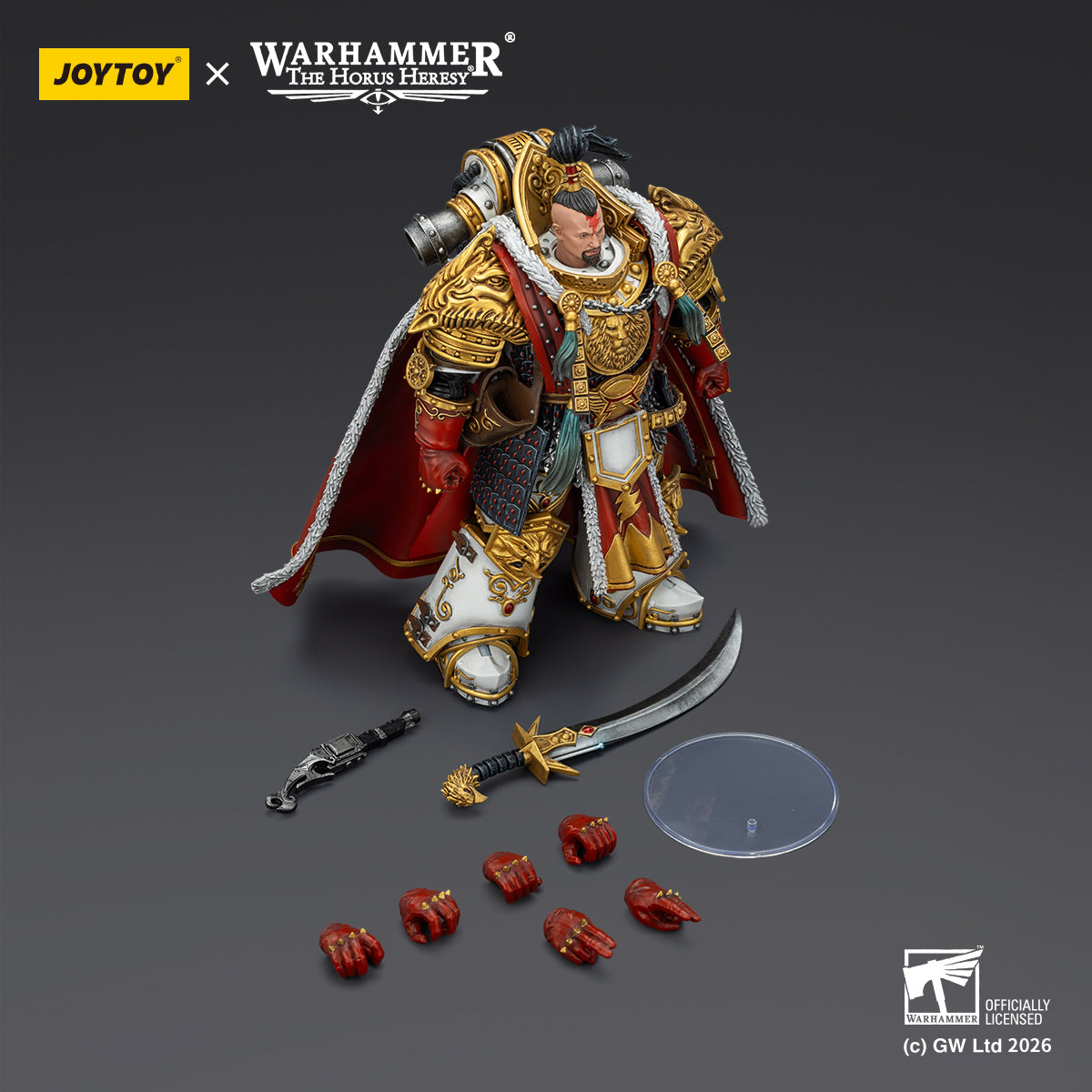 (31/1 Cutoff) White Scars Jaghatai Khan Primarch &  Tactical Legionary "The Horus Heresy" -Warhammer 40k 1/18 Action Figure By JOYTOY