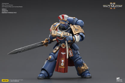Ultramarines Relic Primus Armour with Plasma Pistol and Combat Blade - Warhammer 40K 1/18 Action Figure By JOYTOY