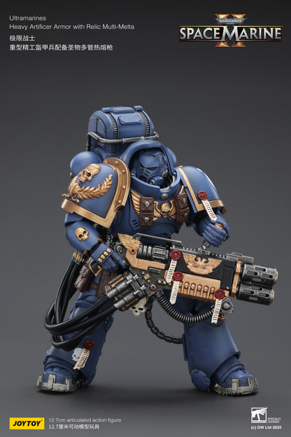 Ultramarines Heavy Artificer Armor with Relic Multi-Melta - Warhammer 40K 1/18 Action Figure By JOYTOY