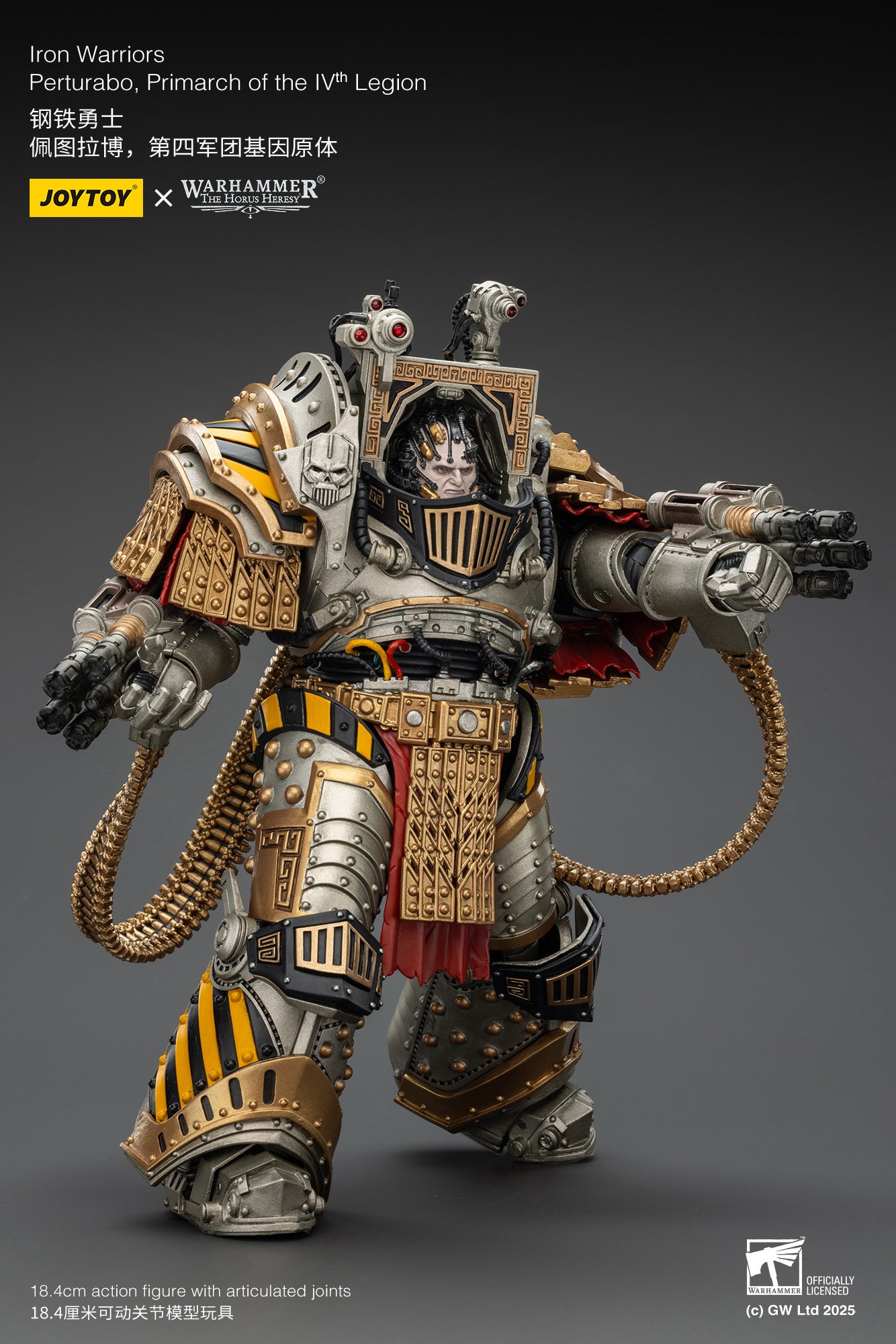 Iron Warriors Perturabo Primarch of the lVth Legion- 1/18 Warhammer The Horus Heresy By JOYTOY