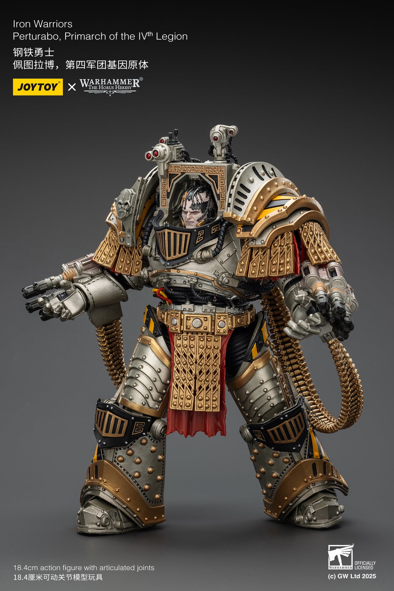 Iron Warriors Perturabo Primarch of the lVth Legion- 1/18 Warhammer The Horus Heresy By JOYTOY