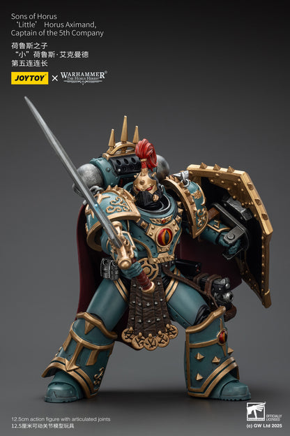 Sons of Horus Little Horus Aximand Captain of the 5th Company - 1/18 Warhammer "The Horus Heresy" Action Figure By JOYTOY