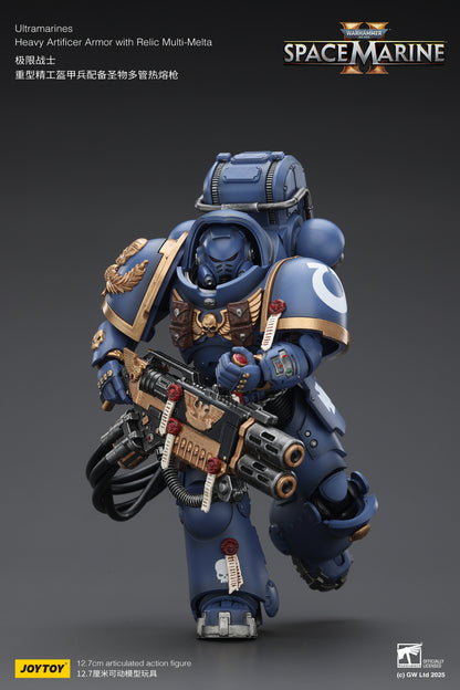 Ultramarines Heavy Artificer Armor with Relic Multi-Melta - Warhammer 40K 1/18 Action Figure By JOYTOY