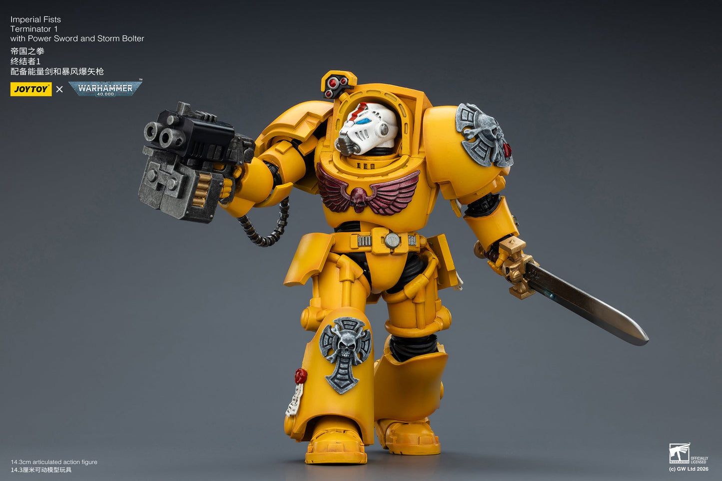 (20 FEB CUTOFF) Imperial Fists Terminator-Warhammer 40k 1/18 Action Figure By JOYTOY