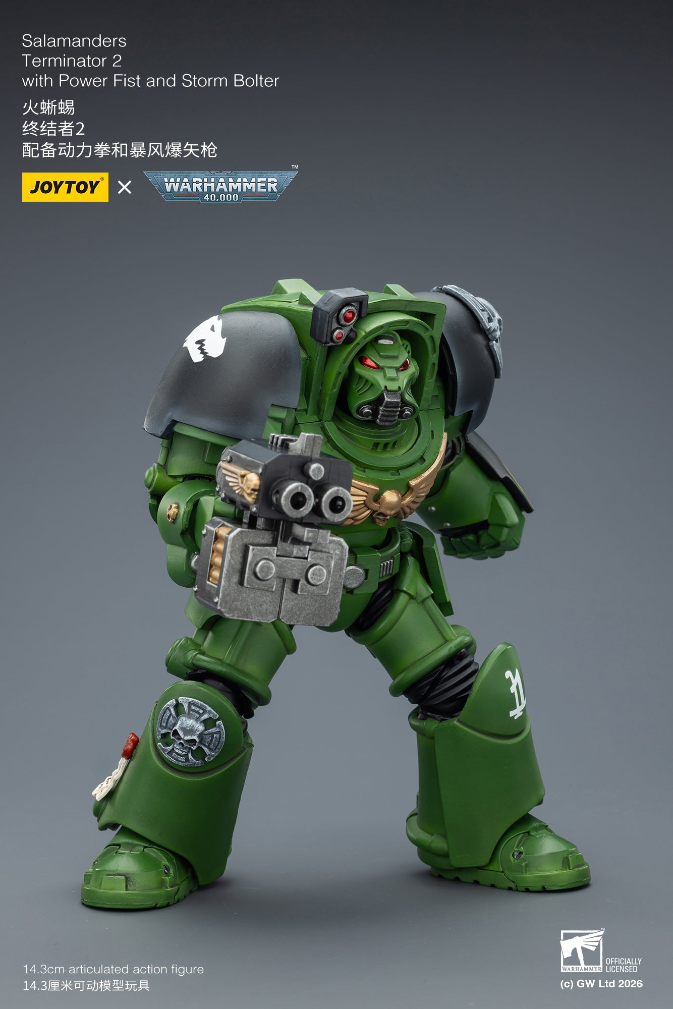 (20 FEB CUTOFF) Salamanders Terminator -Warhammer 40k 1/18 Action Figure By JOYTOY