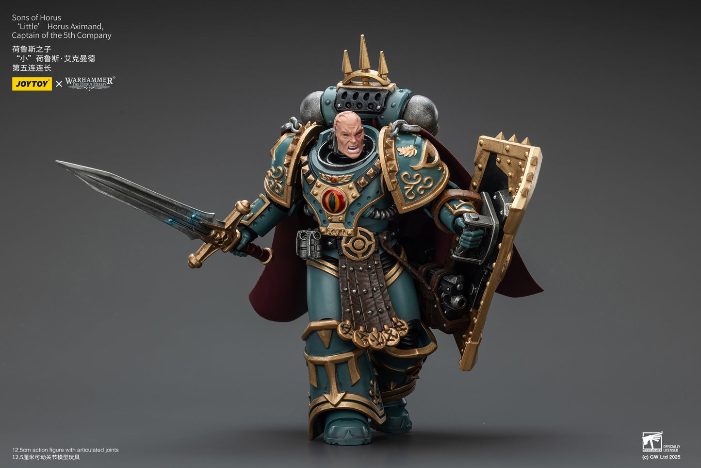 Sons of Horus Little Horus Aximand Captain of the 5th Company - 1/18 Warhammer "The Horus Heresy" Action Figure By JOYTOY