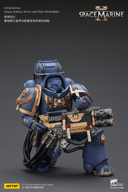 Ultramarines Heavy Artificer Armor with Relic Multi-Melta - Warhammer 40K 1/18 Action Figure By JOYTOY