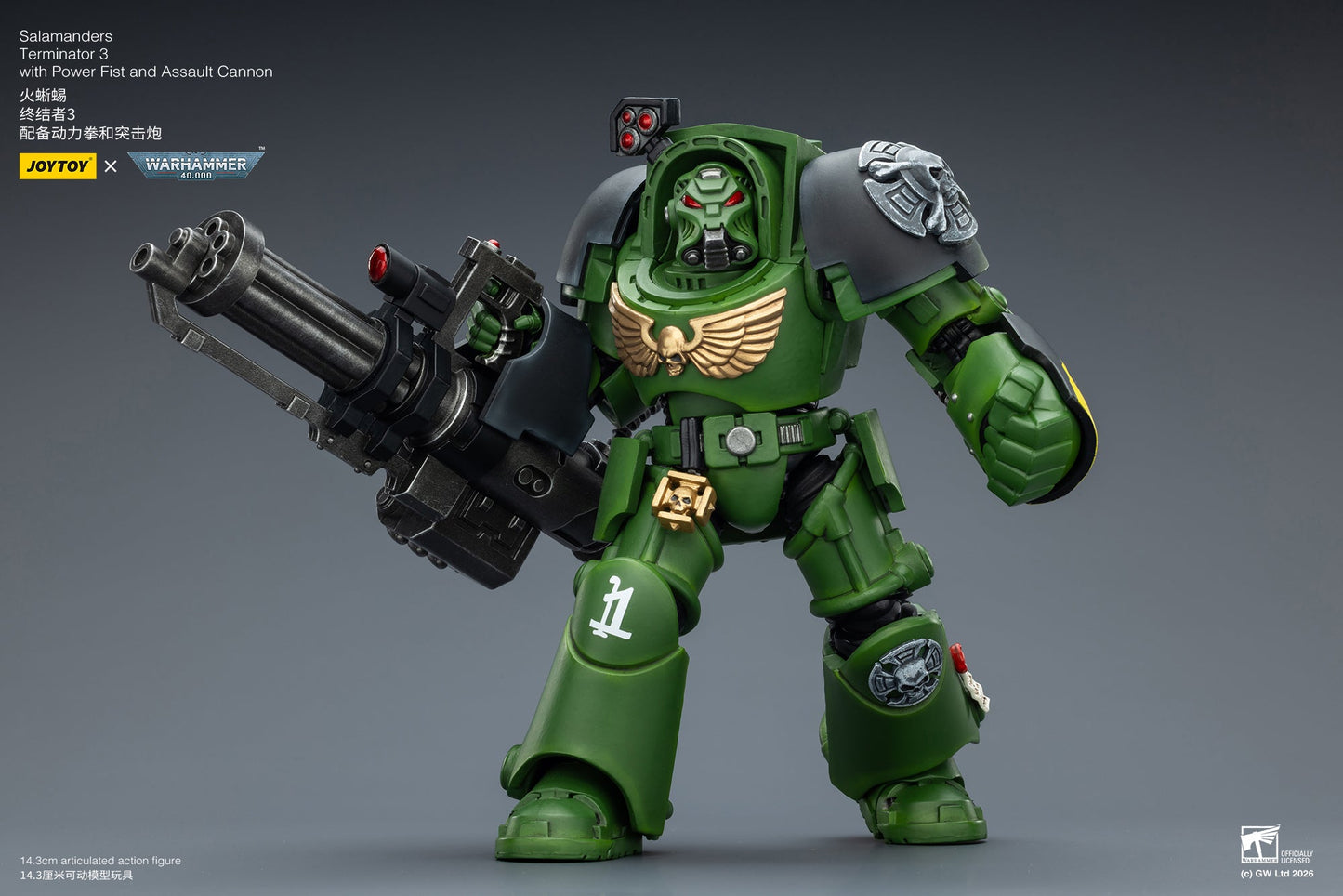 (20 FEB CUTOFF) Salamanders Terminator -Warhammer 40k 1/18 Action Figure By JOYTOY