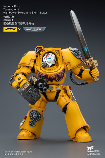 (20 FEB CUTOFF) Imperial Fists Terminator-Warhammer 40k 1/18 Action Figure By JOYTOY