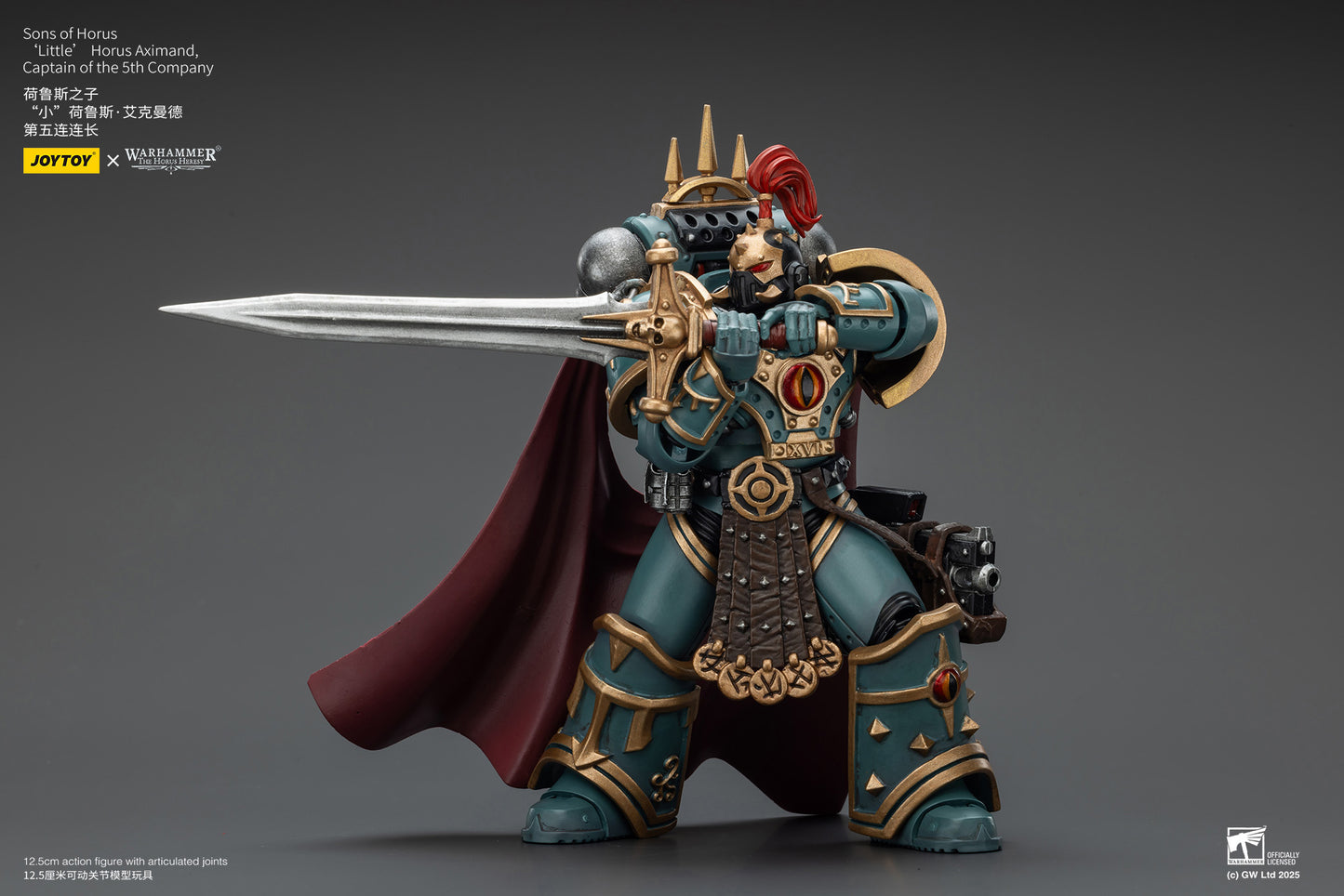 Sons of Horus Little Horus Aximand Captain of the 5th Company - 1/18 Warhammer "The Horus Heresy" Action Figure By JOYTOY