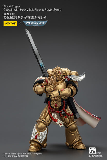 Blood Angels Captain with Heavy Bolt Pistol & Power Sword - 1/18 warhammer 40k Action Figure By JOYTOY