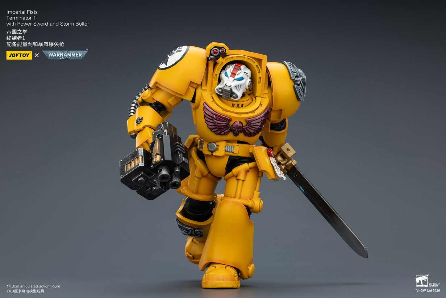 (20 FEB CUTOFF) Imperial Fists Terminator-Warhammer 40k 1/18 Action Figure By JOYTOY