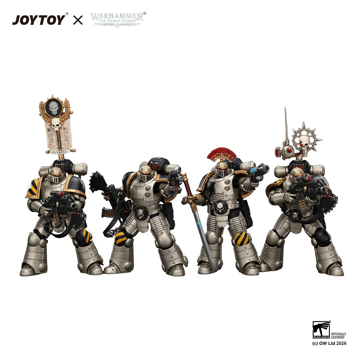 (20/6 CUTOFF) Iron Warriors Mkll Tactical Sergeant & Legionary - Primarch-Warhammer 40k 1/18 Action Figure By JOYTOY