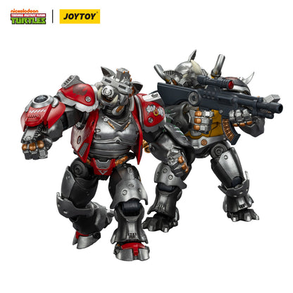 (25 FEB CUT OFF)TMNT-Super Bebop & Mighty Rocksteady -TMNT 40k 1/18 Action Figure By JOYTOY