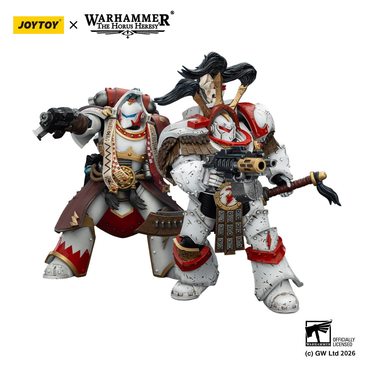 (25 FEB CUT OFF)White Scars Stormseer Consul & Legion Praetor -Warhammer 40k 1/18 Action Figure By JOYTOY