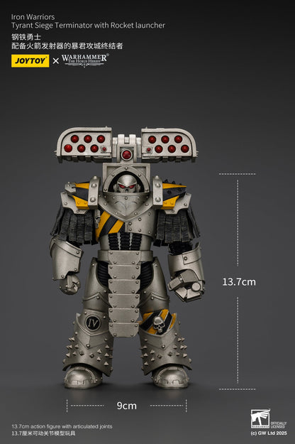 Iron Warriors Tyrant Siege Terminator - Warhammer "The Horus Heresy"1/18 Action Figure By JOYTOY