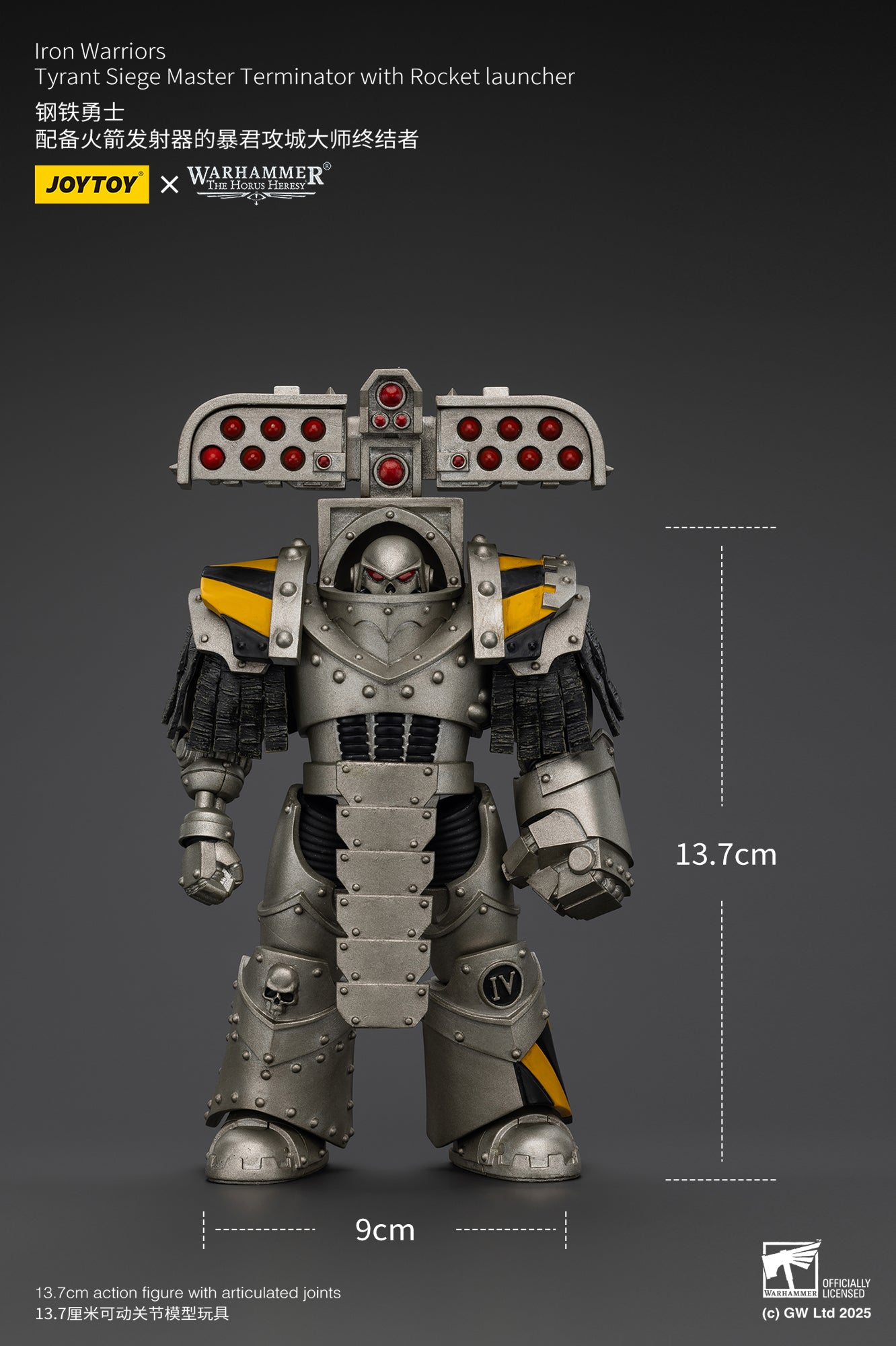 Iron Warriors Tyrant Siege Terminator - Warhammer "The Horus Heresy"1/18 Action Figure By JOYTOY