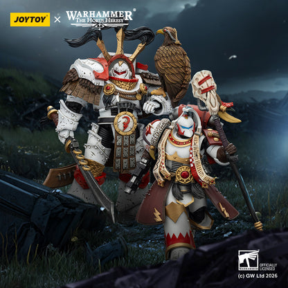 (25 FEB CUT OFF)White Scars Stormseer Consul & Legion Praetor -Warhammer 40k 1/18 Action Figure By JOYTOY