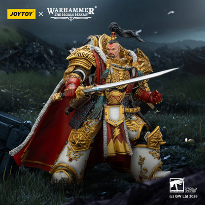 (31/1 Cutoff) White Scars Jaghatai Khan Primarch &  Tactical Legionary "The Horus Heresy" -Warhammer 40k 1/18 Action Figure By JOYTOY
