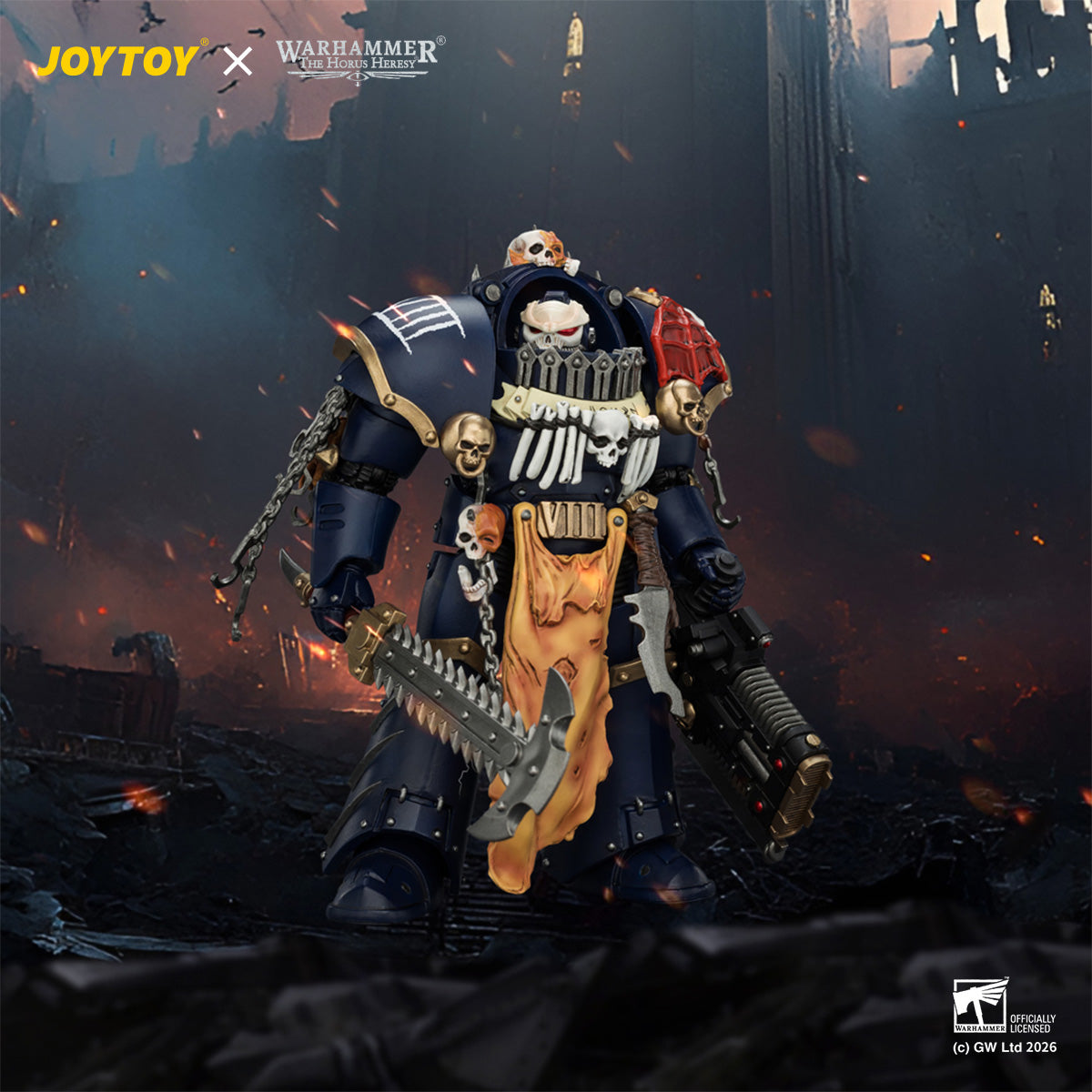 (30/6)Night Lords Contekar Terminator Dissident & Contekar Terminator - "The Horus Heresy" Primarch-Warhammer 40k 1/18 Action Figure By JOYTOY
