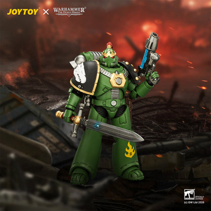 (15/7) Salamanders MK III Tactical Legionary & MKVI Tactical Legionary - "The Horus Heresy" Warhammer 40k 1/18 Action Figure By JOYTOY
