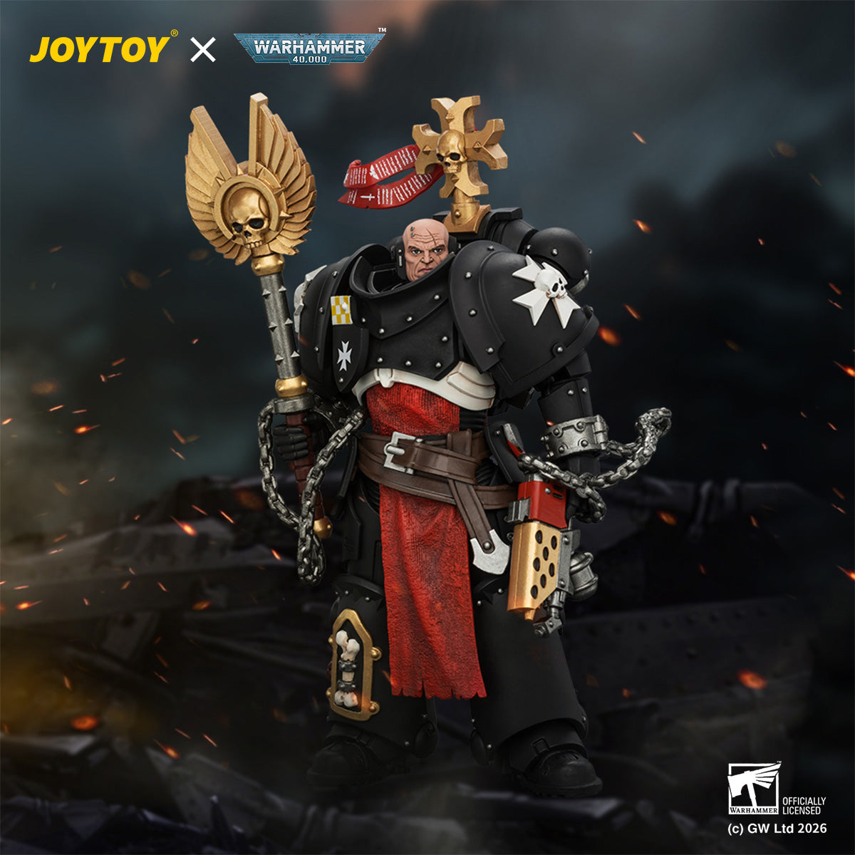 (8/8) Black Templars Execrator - Warhammer 40K 1/18 Action Figure By JOYTOY