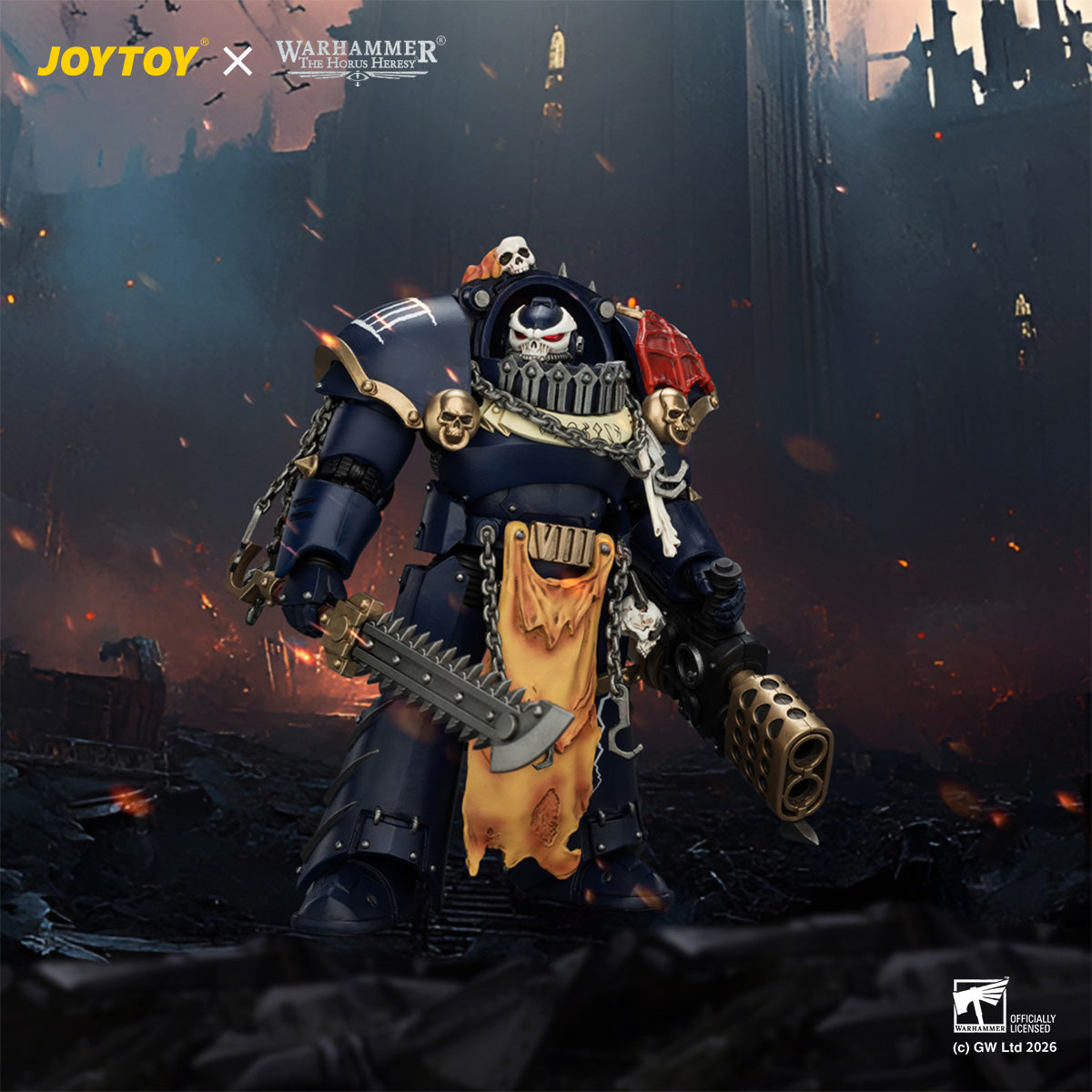 (30/6)Night Lords Contekar Terminator Dissident & Contekar Terminator - "The Horus Heresy" Primarch-Warhammer 40k 1/18 Action Figure By JOYTOY