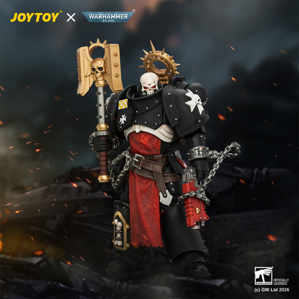 (8/8) Black Templars Execrator - Warhammer 40K 1/18 Action Figure By JOYTOY