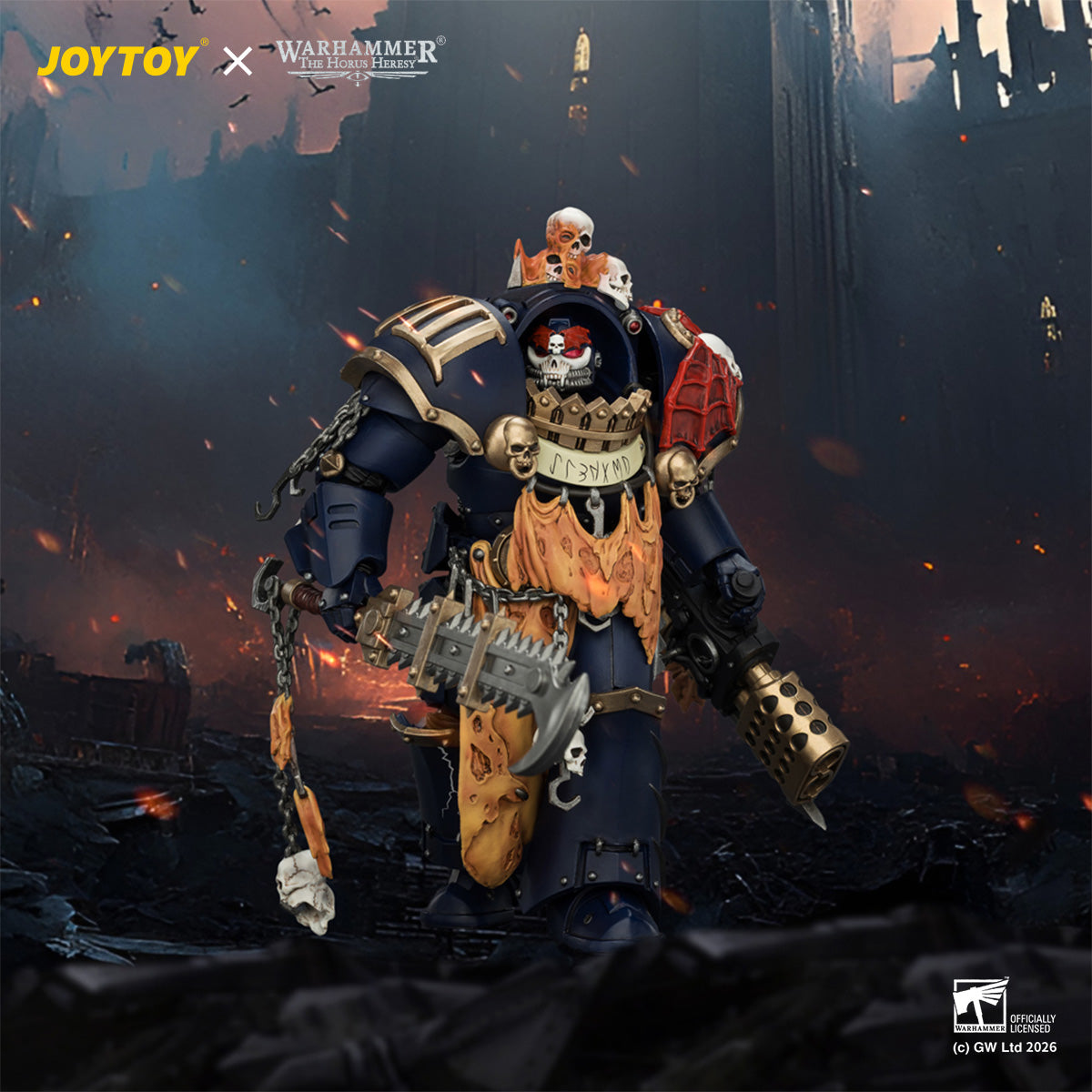 (30/6)Night Lords Contekar Terminator Dissident & Contekar Terminator - "The Horus Heresy" Primarch-Warhammer 40k 1/18 Action Figure By JOYTOY