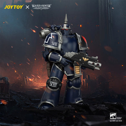 (30/6)Night Lords MKVI Tactical Legionary & MK III Tactical Legionary - "The Horus Heresy" Primarch-Warhammer 40k 1/18 Action Figure By JOYTOY