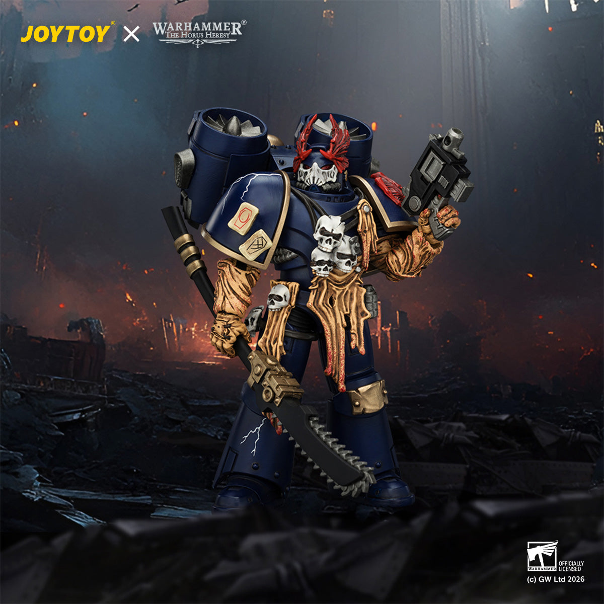 (25/8) Night Lords Night Raptors - "The Horus Heresy" Primarch-Warhammer 30k 1/18 Action Figure By JOYTOY