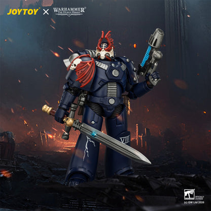 (30/6)Night Lords MKVI Tactical Legionary & MK III Tactical Legionary - "The Horus Heresy" Primarch-Warhammer 40k 1/18 Action Figure By JOYTOY