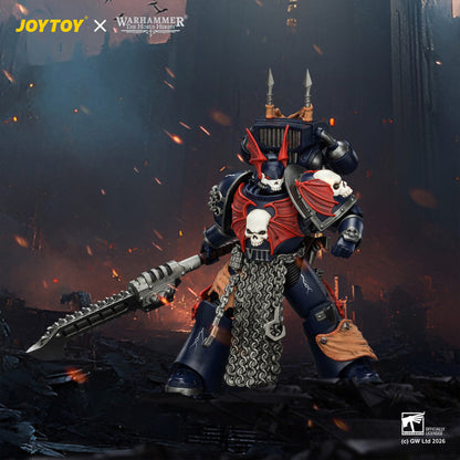 (30/6)Night Lords Legion Praetor with Jump pack - "The Horus Heresy" Primarch-Warhammer 40k 1/18 Action Figure By JOYTOY