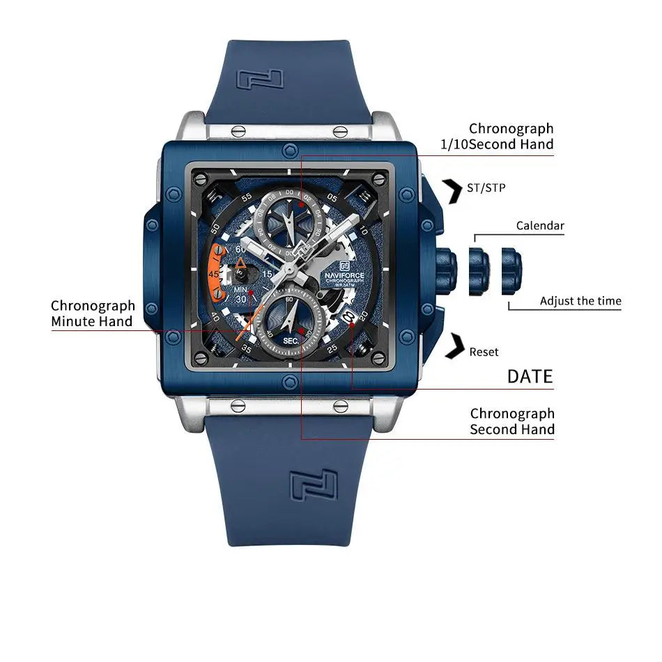 NAVIFORCE 8064-Luxury Quartz Watch for Men.