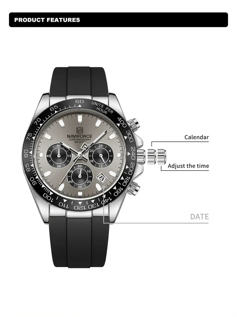 NAVIFORCE 8054-Men's Waterproof Quartz Watch