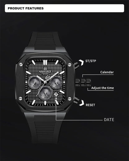 NAVIFORCE 8037-Men's Waterproof Quartz Watch
