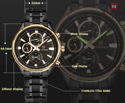 NAVIFORCE-9089 - Luxury Quartz Watch
