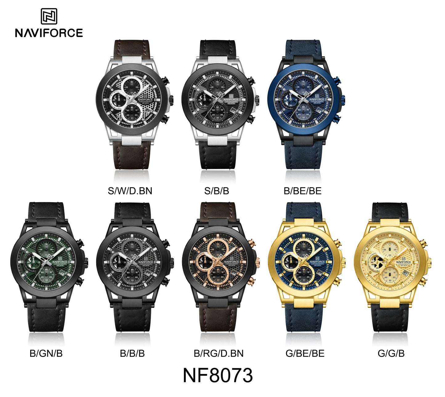 NAVIFORCE 8073 Business Waterproof  Quartz Watch.