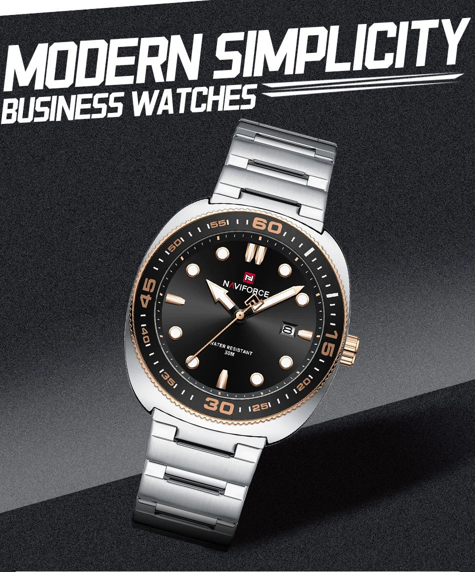 NAVIFORCE Watch 9250 Business Waterproof  Quartz Watch.
