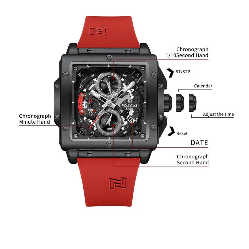 NAVIFORCE 8064-Luxury Quartz Watch for Men.
