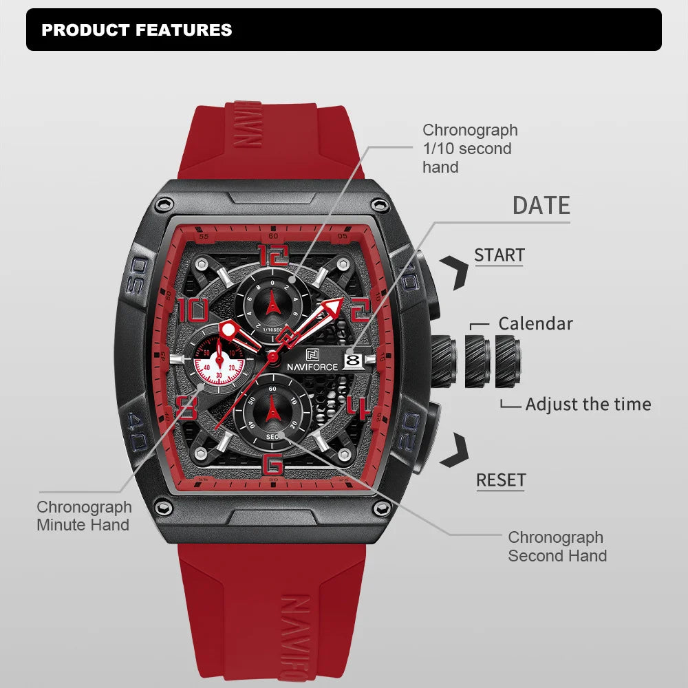 NAVIFORCE 8052-Business Quartz Timepiece for Men