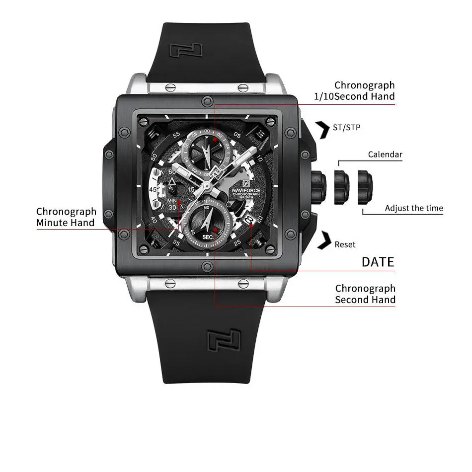 NAVIFORCE 8064-Luxury Quartz Watch for Men.