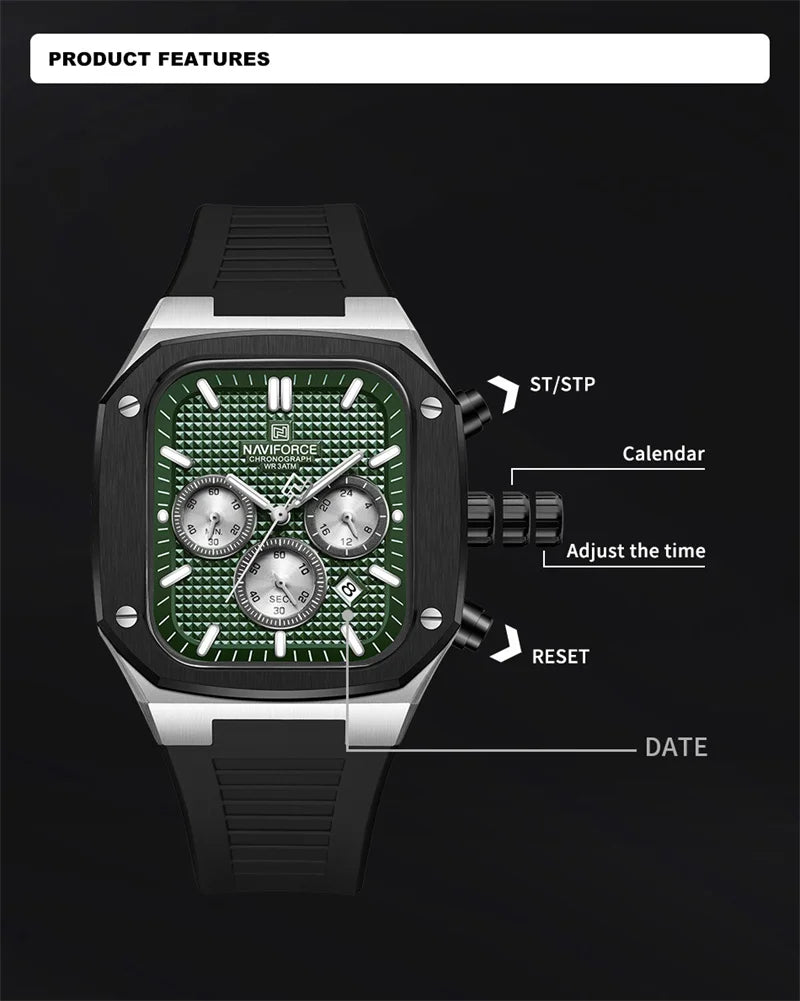 NAVIFORCE 8037-Men's Waterproof Quartz Watch