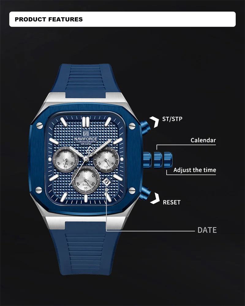NAVIFORCE 8037-Men's Waterproof Quartz Watch