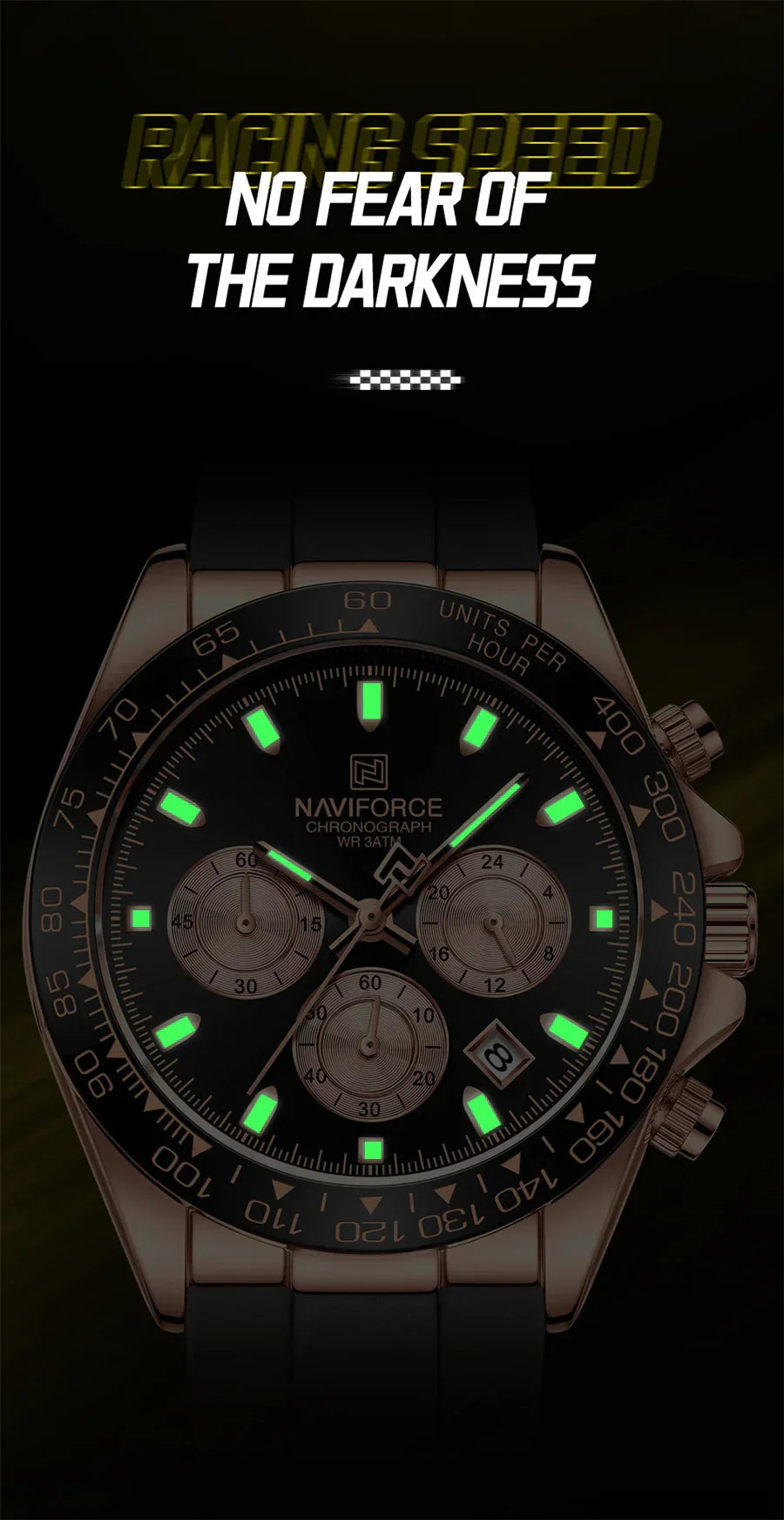 NAVIFORCE 8054-Men's Waterproof Quartz Watch