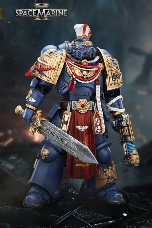 Ultramarines Relic Primus Armour with Plasma Pistol and Combat Blade - Warhammer 40K 1/18 Action Figure By JOYTOY