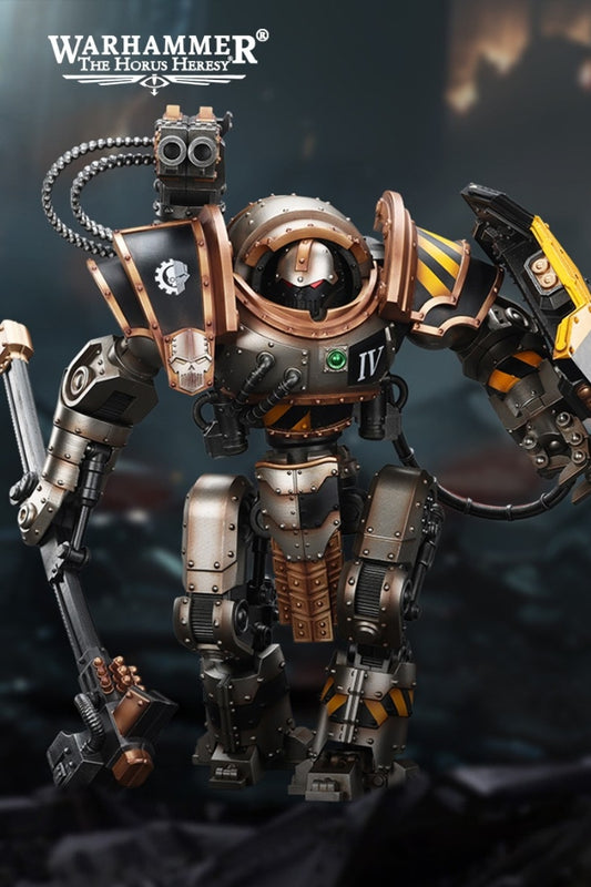 Iron Warriors Iron Circle Domitar-Ferrum Class Battle-automata with Karceri Battle Shield and Graviton Crusher - Warhammer 40K 1/18 Action Figure By JOYTOY