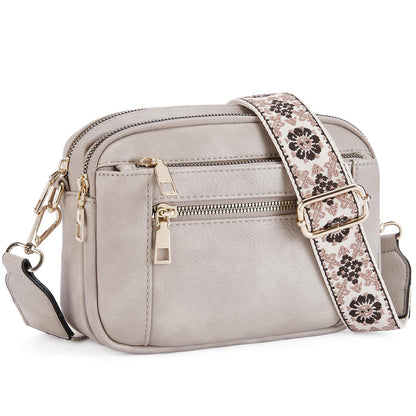 Women's Leather Bag - Color Matching Zipper Bag (12 optional)