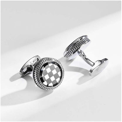 12 Pairs Classic Men’s Electroplated Cufflinks